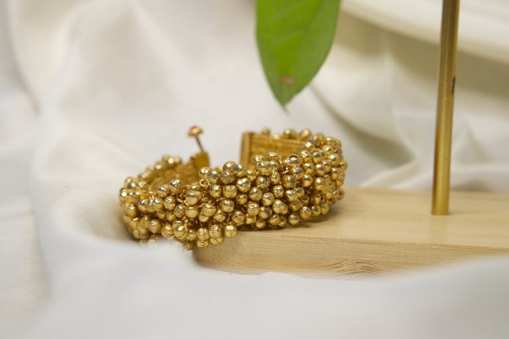 Gold-Toned Beaded Stretch Bracelet