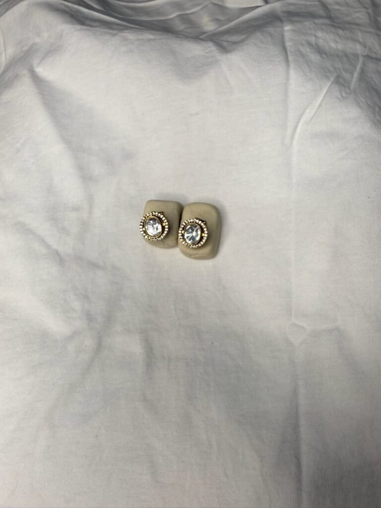 Elegant Round Crystal Stud Earrings