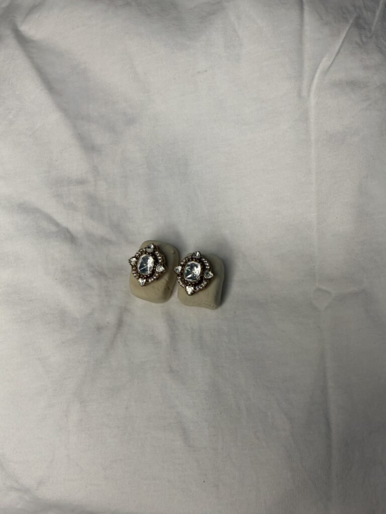 Elegant Floral Crystal Stud Earrings