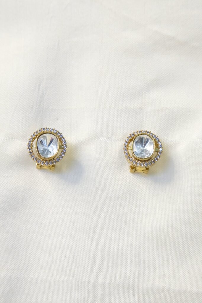 Elegant Crystal Halo Stud Earrings