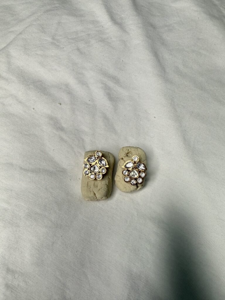 Vintage Floral Crystal Earrings