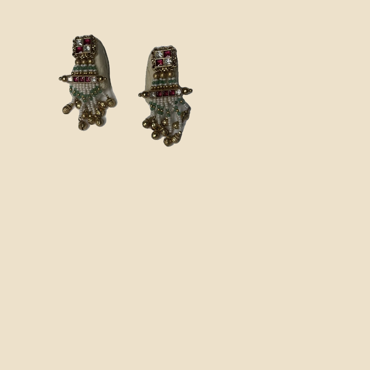 Traditional Beaded Jewelry Set - Necklace with Matching Earrings - Image 3