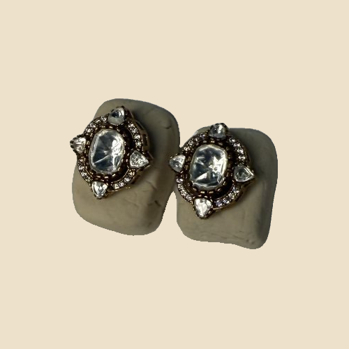 Elegant Floral Crystal Stud Earrings