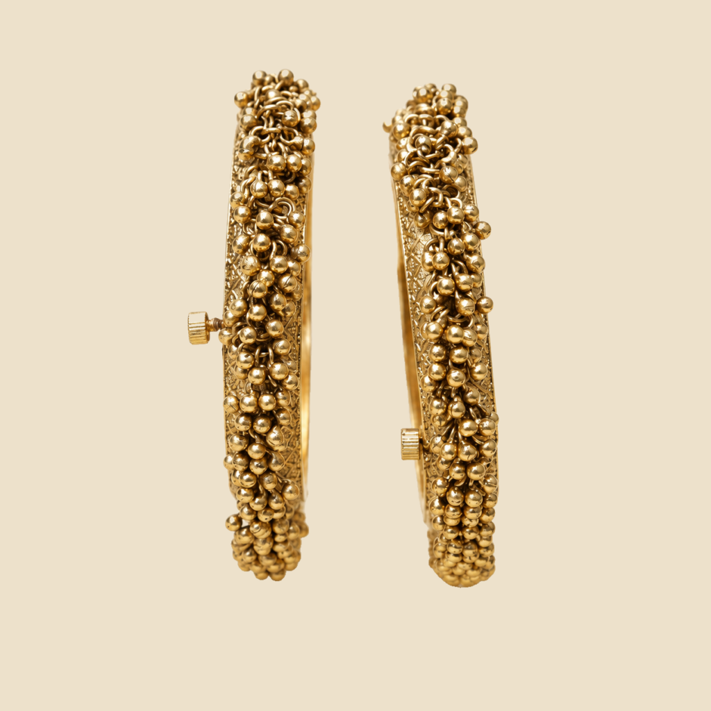Gold-Toned Textured Hoop Earrings