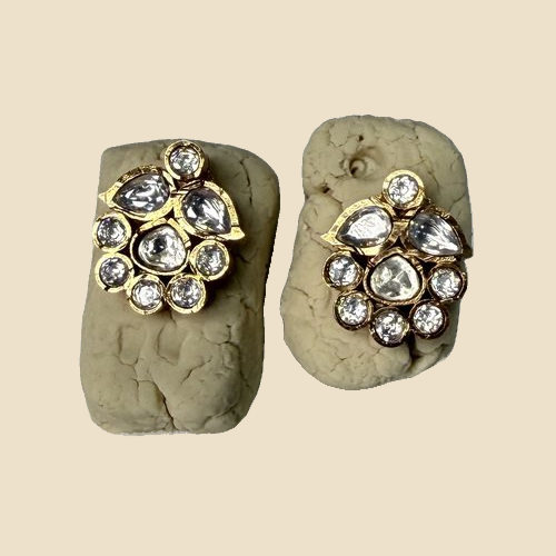Vintage Floral Crystal Earrings