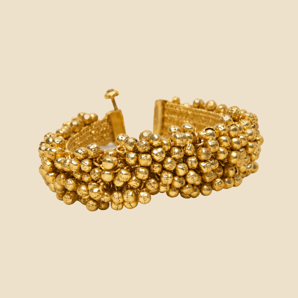 Gold-Toned Beaded Stretch Bracelet