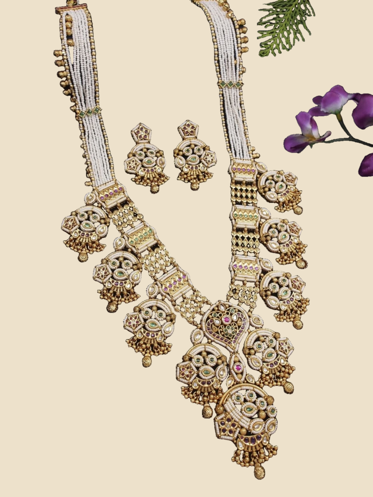Grand Antique Gold Temple Necklace Set