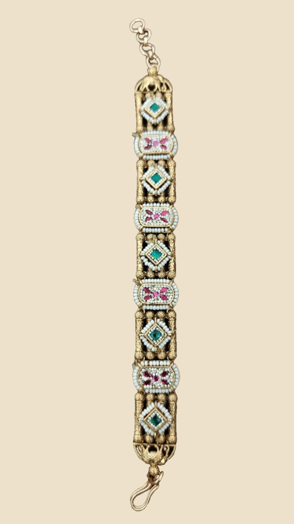 Multicolour Geometric Kundan Bracelet