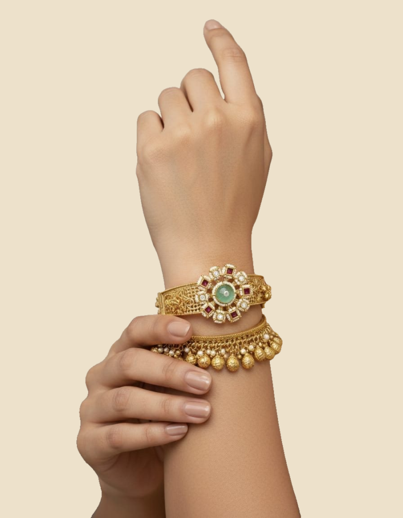 Temple Floral Statement Bracelet